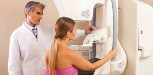 doctor patient mammogram